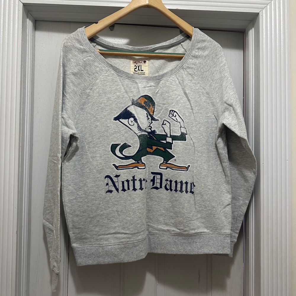 American Eagle Outfitters Gray Notre Dame Sweatshirt